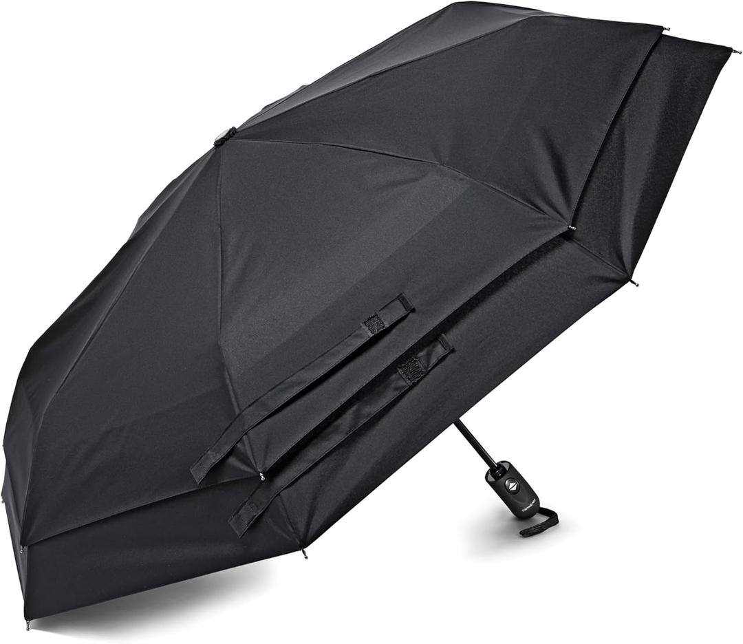 Samsonite Compact Auto Open/Close Umbrella (One Size, Black)