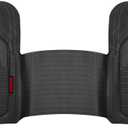 BDK Motor Trend WingRunner Heavy Duty Rubber Rear Floor Mat Liner, Trim-to-Fit Back Row Non-Slip All Weather Interior Protection Universal Fit Trucks Cars Sedans SUVs, Fits 2nd or 3rd Row - Black