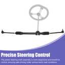 Steering Gear Assembly Compatible with Coleman KT196 Go Kart CK196-T 196cc 6.5HP Kandi 110cc Gas Powered 4 Wheeler Quad DIY Cart Go Kart Parts Spindle Knuckle Ball Joint Rod Assembly