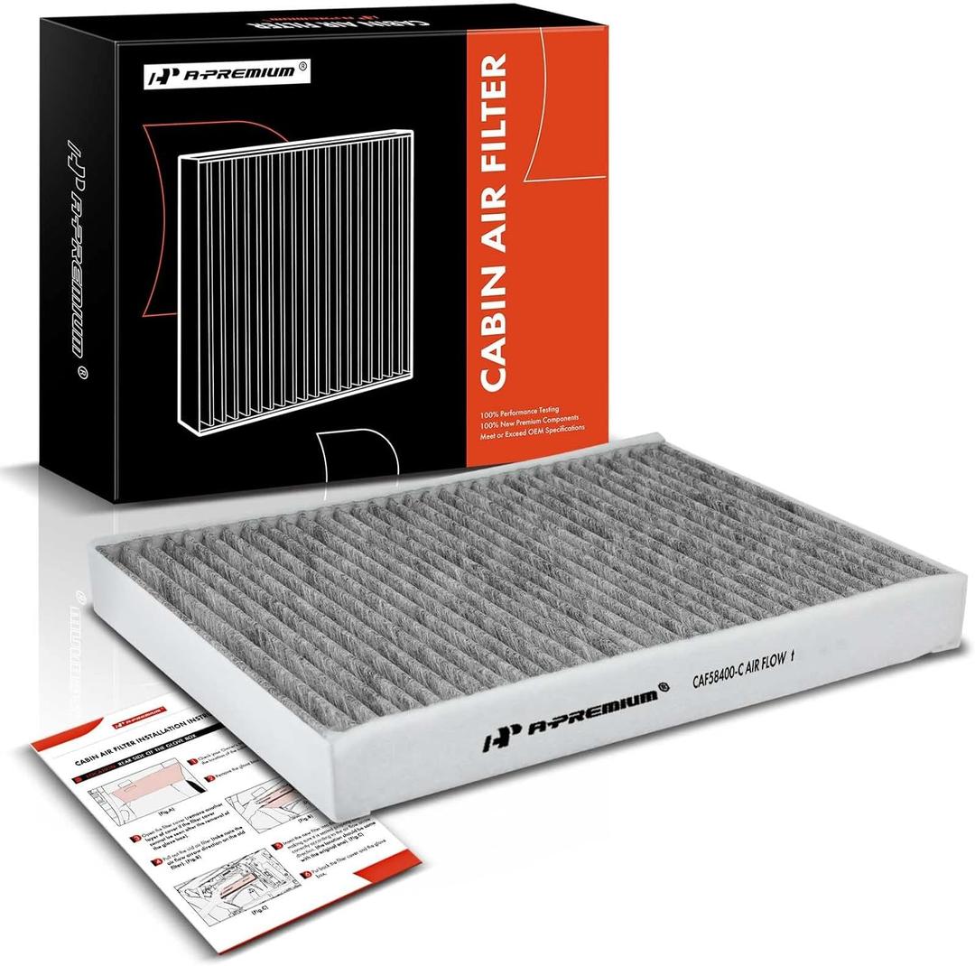 A-Premium Cabin Air Filter with Activated Carbon Compatible with Volvo XC60, XC90, S60, S80, V60, V70, XC70, V60 Cross Country & Land Rover Range Rover Evoque, Discovery Sport, LR2 & Jaguar E-Pace
