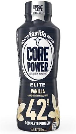 Pack of 3 Core Power Elite High Protein Shake (42g), Vanilla, 14 Fl oz, Best By Feb. 23, 2025