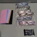 Gaoye 0.75 Reading Glasses for Women, 6 pack Fashion Readers for Women Men Spring Hinge Eye Glasses, Blue Light Reading Glasses (*C1 Mix Color)