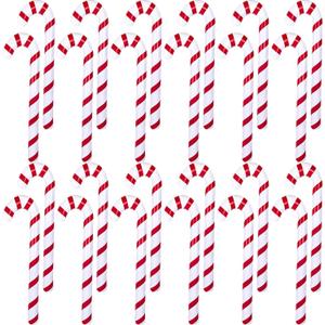 Cotiny 24 Pcs 35 Inch Christmas Inflatable Candy Canes Jumbo Candy Canes Inflatable Candy Yard Decoration for Indoor Outdoor Backyard Christmas Party Decor