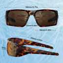 Polarized Fishing Sunglasses for Men Women - Floating Wrap Around Sport Glasses for Surfing Running Driving (Tortoiseshell Frame/Dark Brown Lens)