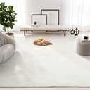 Abani Zen 8' x 10' Cream Rug  Neutral Layered Wavy Borders Pattern, Large Soft Area Rug for Living Room & Bedroom, Durable & Easy to Clean