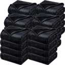 Toulite 24 Pcs Bulk Flannel Fleece Blankets for Homeless Donations Cozy Fleece Throw Blankets Winter Throw Blanket Bulk for Donations Bed Couch Sofa Home Camping Wedding Gifts(Black,50x60 Inch)