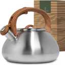 WALDWERK Tea Kettle Stovetop (2.4 Quart) - Teapot for Stovetop - also for Induction and Gas Stoves - Stainless Steel Tea Kettle - Whistling Tea Kettle for Stove Top