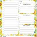 Gueevin Sunflower Notebook to Do List Notepad Gifts for Women Sunflower Lovers Christmas 8.7 x 6 Inch 50 Sheets Spiral Planner Reminder for Desk Accessories Office Supplies