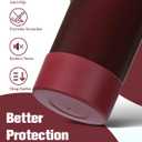 2 x Mity rain 2PCS Silicone Boot for Owala Water Bottle 24 oz 32 oz, Anti-Slip Protective Sleeve Bottom Bumper Protector for FreeSip Stainless Steel Water Bottles Accessories (Black Cherry, 32oz)