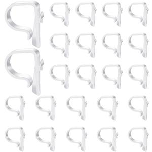 Yookeer 24 Pieces Church Pew Clips Heavy Duty Plastic Hook Chair Wedding Ceremony Decoration Hangers Table Clips Holders for Banister Garland Wreaths Railing Bow Aisle Flowers Lights