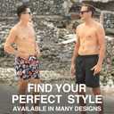 Kanu Surf Mens Havana Men's Swim Trunks Quick Dry Swim Shorts Bathing Suit Men, 5.5 to 7" Inseam (Regular and Extended (Medium, Vacay Black)