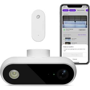 OCCHI Smart Garage Door Opener with Camera, Smart Garage Control, Security+ 2.0 Compatible, Detects Open/Close Status, Support Yellow&Purple Button, 2.4Ghz WiFi, No Monthly Fee, Compatible with Alexa