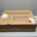 18x24 inch Metal Poster Frame - 18 x 24 Thin Aluminum Picture Frames Matted for 16x20 Photos, Artworks, Prints, Puzzle - High Definition Plexiglass - Vertical and Horizontal Display - Wall Hook Hanging Hardware Included - Black, Set of 4