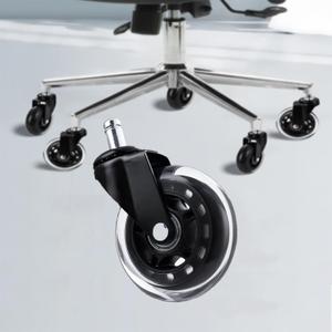 Office Chair Caster Replacement, 3 Inch Computer Desk Caster Wheels Smooth & Safe Rolling (1 PCS)