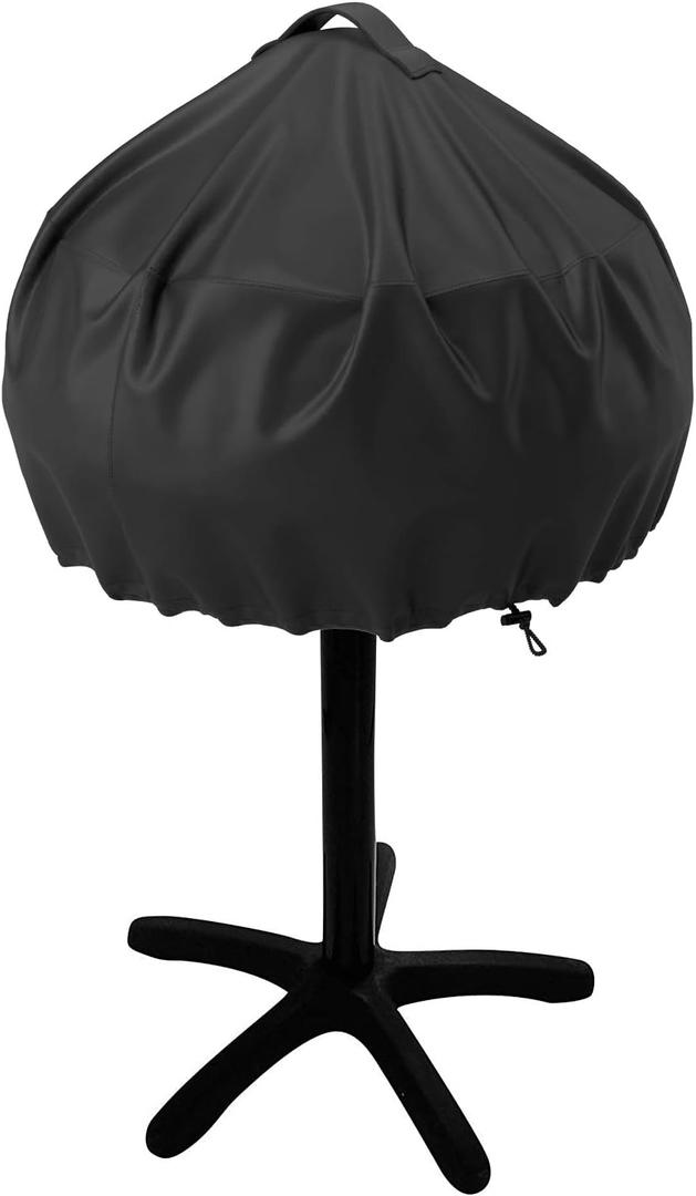 NUPICK Grill Cover for George Foreman 15-Serving GGR50B, GFO3320, GFO240 Electric Grill, Easy Take Off Handle Design, All Weather Resistant Small Round Grill Cover