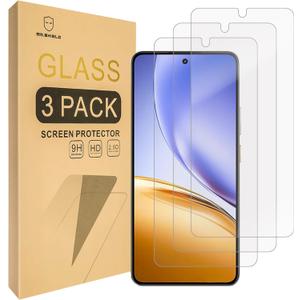 Mr.Shield Screen Protector compatible with Realme 14 5G [Tempered Glass] [3-PACK] [Japan Glass with 9H Hardness]