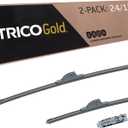 TRICO Gold 24" + 16" Premium Automotive Replacement Windshield Wiper Blades (Set of 2), Passenger and Driver Side All-Weather Beam Wiper Blades for Select Vehicle Models