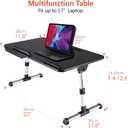 Lap Desk for Laptop,BUILDEC Adjustable Laptop Stand for Desk with Storage Drawer,Foldable Legs Standing Lap Table for Reading, Eating, Working, Writing, Gaming and Drawing in Bed Sofa Couch Floor