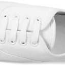 VenusCelia Women's Rainbow Lace Up Sneaker Shoes (White)