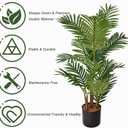 Artificial 3 Feet Areca Palm Tree with Realistic Leaves and Adjustable Branches Faux Palm Tree Pot, Fake Plants for Home, Office, Living Room, Kitchen, Bedroom, Balcony Decor