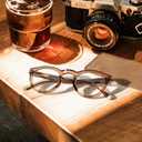 EASY READ Retro Round Blue Light Blocking Reading Glasses for Women,Anti UV Readers for Women with Spring Hinge