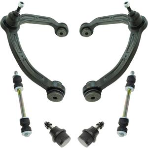 TRQ Front Suspension Kit Ball Joint Control Arm with Ball Joint Sway Bar Stabilizer Link Compatible with 2003-2019 Chevrolet Express 2500 Express 3500 GMC Savana 2500 Savana 3500