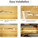 WOBANE Under Cabinet LED Lighting Kit, 6 PCS Dimmable LED Strip Lights with Remote Control Dimmer, 24W Adapter, Hidden 2700K Warm White Set, Bright 1500lm, Timing, Kitchen, Counter, Shelf, Showcase