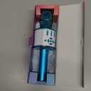 Amazmic Kids Karaoke Microphone Machine Toys for Girls Bluetooth Microphone with LED Light, Christmas Birthday Gift for Girls Boys 3 4 5 6 7 8 9 10 11 12 Year Old Kids Toys(Blue)