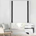 LazBlinds No Tools No Drill Cordless Roman Shades for Windows, Blackout Thermal Insulated UV Blocking Window Blinds, Room Darkening Fabric Blinds for Indoor Windows, 34'' W x 64'' H, White-Black