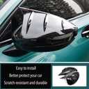Car Accessories Fit for Honda 11th Gen Civic 2022 2023 2024 2025 Exterior Sport Door Side Rearview Mirror Guard Decoration Cover Trim (Black) ABS 2 PCS with Turn Signal Hole