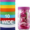 10 Pack Plastic Wide Mouth Mason Jar Lids for Ball, Kerr and More - Multicolor Storage Caps for Mason Jars, Canning Jars - Leak-Proof, Dishwasher Safe & Food Grade
