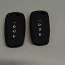 Suvnie 2 PCS Silicone Key Fob Cover, Smart 5 Button Key Fob Protection Case, Compatible with F150, F250, F350, F450, F550, Mustang (Black)