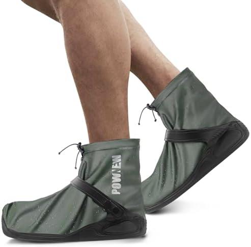 POWNEW Waterproof Rain Shoe Covers for Men and Women(XL-X Lage) XL