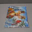 2 x IVN Christmas Animal Friends Garden Flag Yard Flag for Outside 12 x 18 Inch Double Sided Burlap Snow Reindeer Dog Bunny Banner for Patio Lawn Home Outdoor Decoration