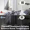 BGment Greyish White Thermal Insulated Blackout Curtains for Bedroom, 100% Black Out Curtains Noise Reduce Light Blocking Winter Curtains, Each Panel 52 x 63 Inch