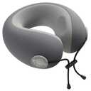 urnexttour Travel Neck Pillows for Airplane Adults, Memory Foam Neck Support Travelling Pillow with Washable Cotton Pillowcases and Storage Bag, for Car, Train, Flight, Office and Home Use Adults Grey