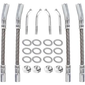 Universal Snowmobile Ice Scratchers Kit Compatible with Polaris Arctic-Cat Ski doo All Reverse & Non-reverse Gear Equipped Snowmobiles Cable of Track Height Above 2-1/2" (4 pack)