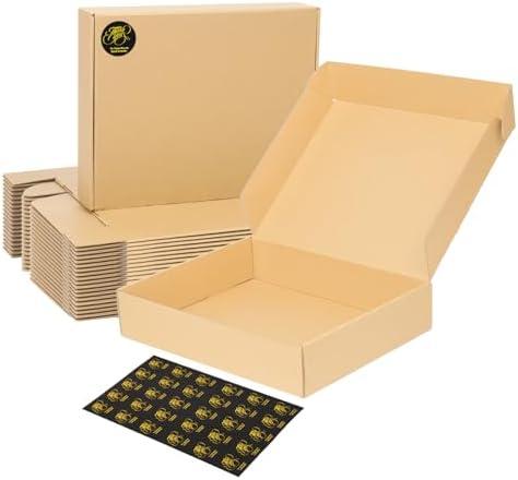 DEZIBOX Shipping Boxes Medium 10x8x2 Inches, 45 Pack Brown Corrugated Cardboard Mailer Boxes for Packaging Small Business Mailing Gift