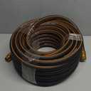 Giraffe Tools Garden Hose 5/8" Custom Length, No Kink, Flexible, Leakproof Water Hose, 600 Burst PSI, 75ft Male Female Fittings,Black Orange