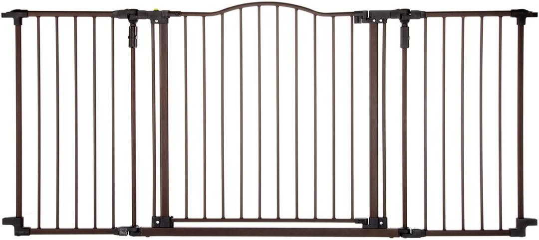 Toddleroo by North States - Deluxe Décor Safety Gate: Hardware Mounted Extra Wide Metal Baby Gate - Adjustable Child Gate - 38.3 to 72 Inches Wide - 30 Inches Tall - Matte Bronze