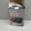 Electric-Lunch-Box-Heated-Food-Warmer 100W Heating Lunchbox for Adults 1.8L Portable Food Heater for Work/Car, 12V/24V/110-230V Lonchera Elctrica Porttil with Fork Spoon (Black)