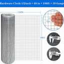 Hardware Cloth 1/2 Inch 48in x 100ft 19Gauge Hot-dip Galvanized Wire Mesh Roll Chicken Wire Fencing Rabbit Wire Gopher Wire Mesh for Underground Snake Fencing, New 1/2 Inch 48in x 100ft