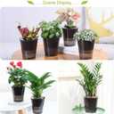 Oliz Self Watering Planter 8 Pcs,4.3 Inch Flower Plant Pot with Inner Pot, Indoor Self Watering Planter Pot for Herbs, Flowers
