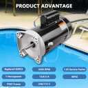 RAMATA B2853 Pool Pump Motor, 1 HP, 115/230V, 3450 RPM, 56Y Frame - Compatible with A.O. Smith, Century, Pentair SuperFlo, WhisperFlo, Sta-Rite, Hayward & Jandy Pool Pumps