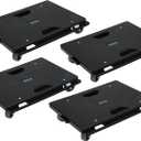 4 Pack Furniture Dolly Upgraded Dollies Connectable with 4 Wheels Small Flat Dolly Cart with 500 LBS Capacity for Heavy Appliance, Black