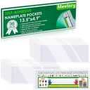 Meetory 36 Pieces 13.5” x 4.9” Upgraded Clear Nameplate Pocket Self-Adhesive Desk Name Tag- Covers for School Classroom Desk, Office Supplies（NOT Include Name Tags）