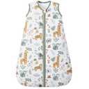 FIEMOL Baby Sleep Sack 6-12 Months, 2.5 TOG Cotton Winter Baby Wearable Blanket with 2-Way Zipper, Warm Soft Sleeping Bag for Newborn Infant Boy Girl, Medium Giraffe