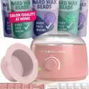 Tress Wellness Waxing Kit for Sensitive Skin – Safe for Face & Skin, Prep & Aftercare Wipes, Easy to Use – At-Home Kit for Face, Bikini, Brazilian & Full Body - Pink, No Display