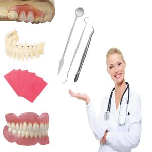 Denture Do it Yourself Full Set of Top and Bottom partial dentures and full dentures,equipped with DIY tool kit and temporary teeth,Create Your Perfect Smile at Home-R