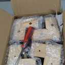 AORYVIC Solid Wood Legs for Furniture, L-Shaped Bed Risers, Furniture Legs for Sofa Couch Dresser Cabinet Table, Couch Sofa Feet, Furniture Risers, Bed Lifters 4 Pack (Brown)